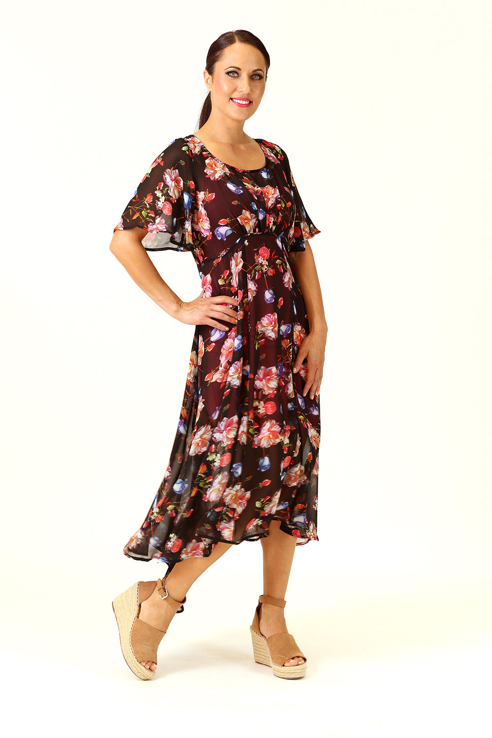 Down Town Dress - Black Rose | Floral Dress